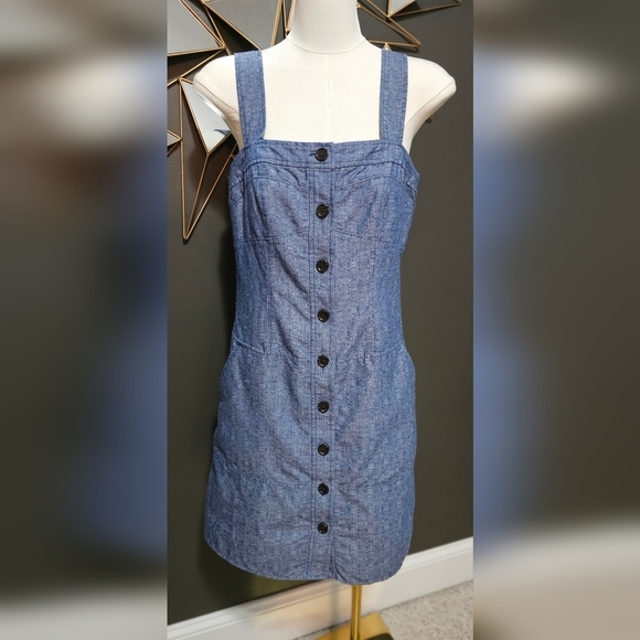 Derek Lam Chambray Jumper Dress - Picture 1 of 7